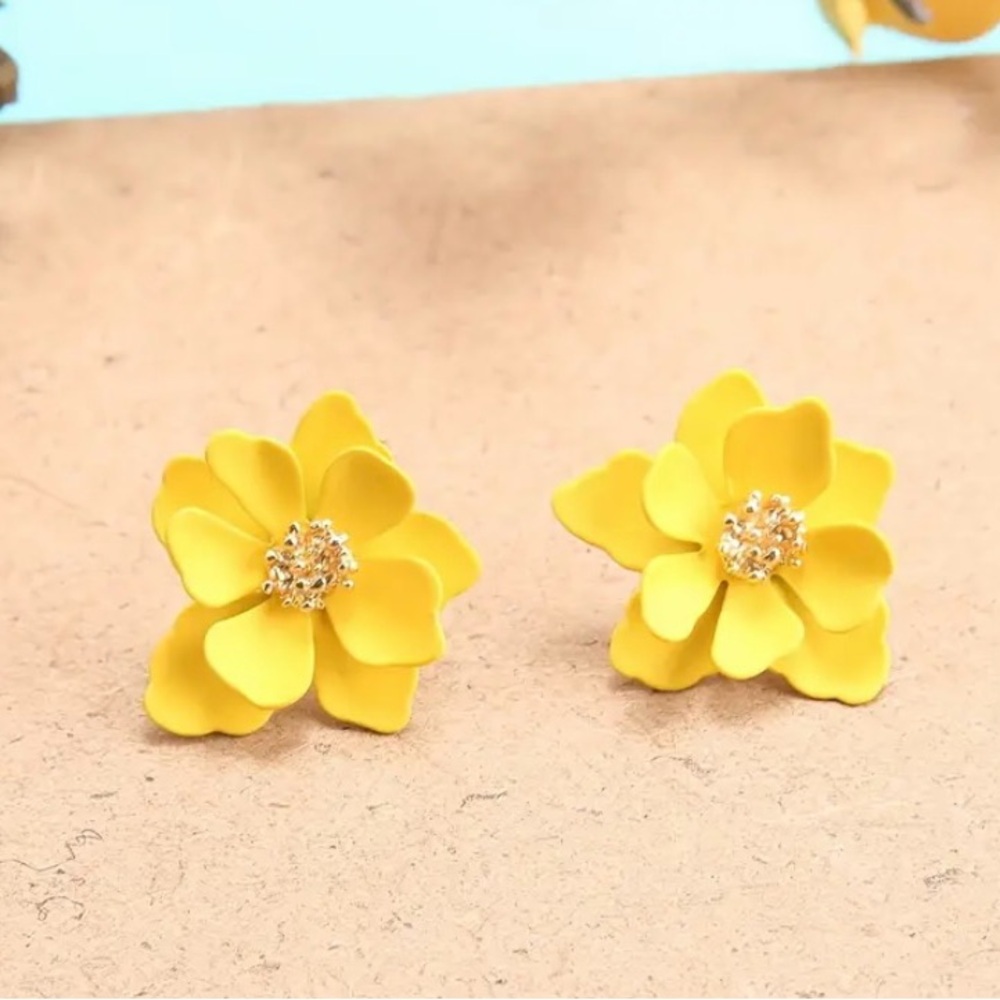 Yellow Bloom Earrings